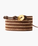 Gold Hematine Wrap Bracelet Brown